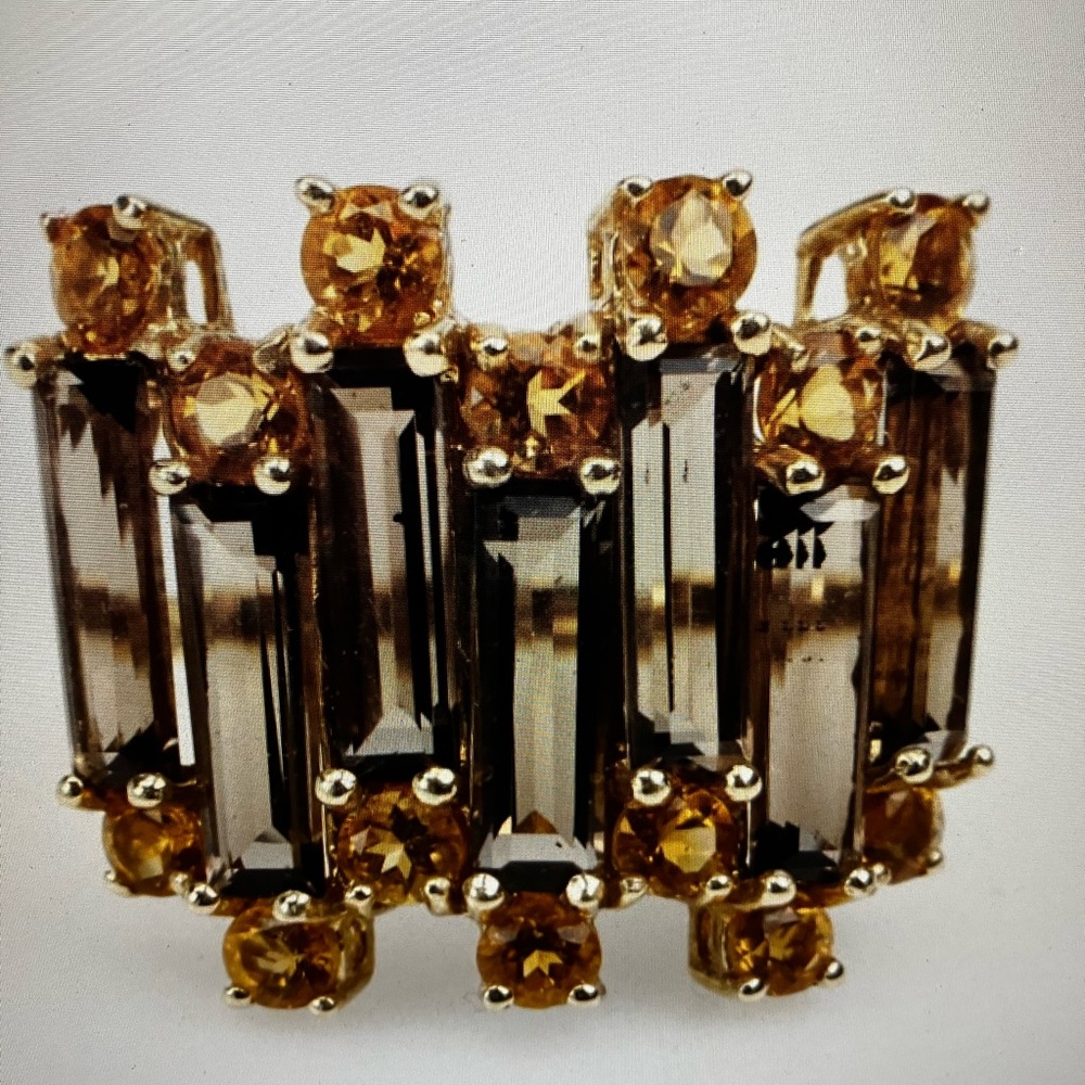 COPY - 14k Beautiful ring with yellow and brown stones